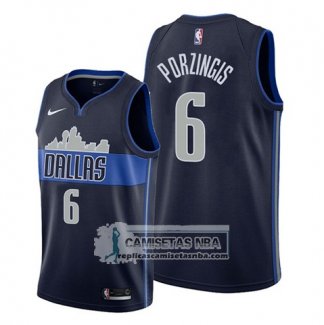 Camiseta Dallas Mavericks Kristaps Porzingis Statement Azul