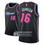 Camiseta Heat James Johnson Ciudad 2018-19 Negro