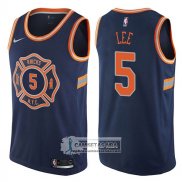 Camiseta Knicks Courtney Lee Ciudad 2017-18 Azul