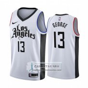 Camiseta Los Angeles Clippers Paul George Ciudad 2019-20 Blanco