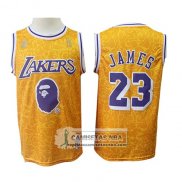 Camiseta Los Angeles Lakers Lebron James Mitchell & Ness Amarill
