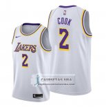 Camiseta Los Angeles Lakers Quinn Cook Association Blanco