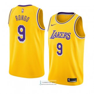 Camiseta Los Angeles Lakers Rajon Rondo Icon 2018-19 Amarillo