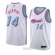 Camiseta Miami Heat Malik Newman Ciudad 2018 Blanco