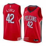 Camiseta New Orleans Pelicans Alexis Ajinca Statement 2018 Rojo
