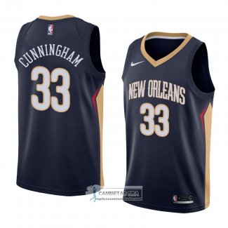 Camiseta New Orleans Pelicans Dante Cunningham Icon 2018 Azul