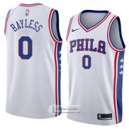 Camiseta Philadelphia 76ers Jerryd Bayless Association 2018 Blan