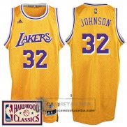 Camiseta Retro Lakers Johnson 2016-17 Amarillo