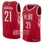 Camiseta Rockets Chinanu Onuaku Ciudad 2018 Rojo