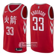 Camiseta Rockets Ryan Anderson Ciudad 2017-18 Rojo