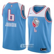 Camiseta Sacramento Kings Joe Johnson Ciudad 2018 Azul