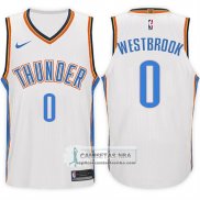 Camiseta Thunder Russell Westbrook 2017-18 Blanco