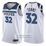 Camiseta Timberwolves Karl Anthony Towns 2017-18 Blanco