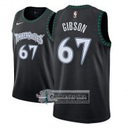 Camiseta Timberwolves Taj Gibson Classic 2018 Negro