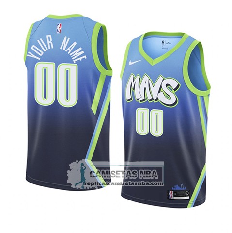 Camisetas NBA Dallas Mavericks Personalizada Ciudad Edition 2019-20 Azul replicas tienda online
