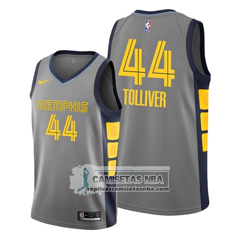 Camisetas NBA Memphis Grizzlies Anthony Tolliver Ciudad 2020 Gris replicas tienda online