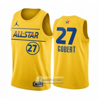 Camiseta All Star 2021 Utah Jazz Rudy Gobert Oro