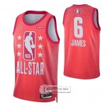 Camiseta All Star 2022 Los Angeles Lakers LeBron James NO 6 Granate.