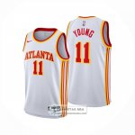 Camiseta Atlanta Hawks Trae Young NO 11 Association 2024-25 Blanco