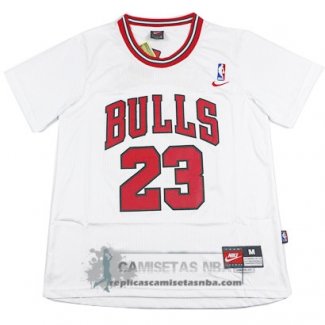 Camiseta Autentico Manga Corta Bulls Jordan Blanco