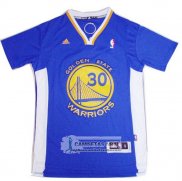 Camiseta Autentico Manga Corta Warriors Curry Azul