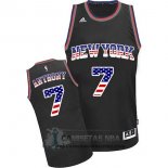 Camiseta Bandera Americana Knicks Anthony Negro