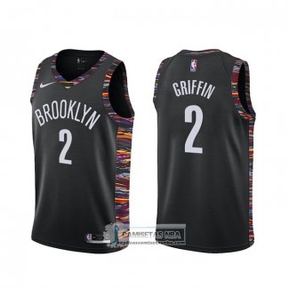 Camiseta Brooklyn Nets Blake Griffin Ciudad Negro