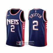 Camiseta Brooklyn Nets Blake Griffin NO 2 Ciudad 2021-22 Azul