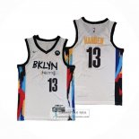 Camiseta Brooklyn Nets James Harden Ciudad 2020-21 Blanco