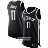 Camiseta Brooklyn Nets Kyrie Irving NO 11 Icon Autentico Negro