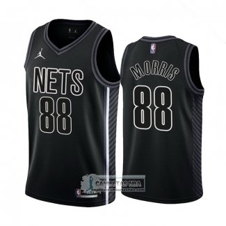 Camiseta Brooklyn Nets Markieff Morris NO 88 Statement 2022-23 Negro