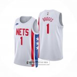 Camiseta Brooklyn Nets Mikal Bridges NO 1 Classic 2022-23 Blanco