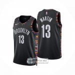 Camiseta Brooklyn Nets Tyrese Martin NO 13 Ciudad 2025-26 Negro