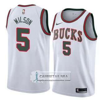 Camiseta Bucks D.j. Wilson Ciudad 2018 Crema