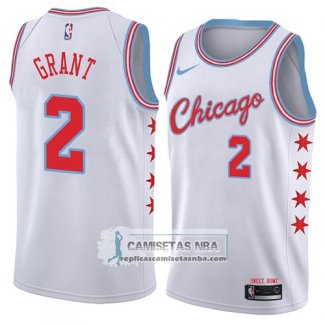 Camiseta Bulls Jerian Grant Ciudad 2018 Blanco