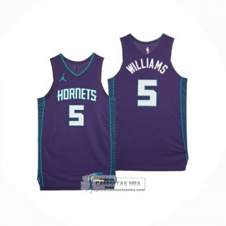 Camiseta Charlotte Hornets Mark Williams NO 5 Statement 2025-26 Violeta