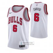 Camiseta Chicago Bulls Alex Caruso NO 6 Association 2021 Blanco