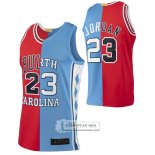 Camiseta Chicago Bulls Michael Jordan NO 23 Split Azul Rojo