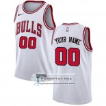 Camiseta Chicago Bulls Personalizada 2017-18 Blanco