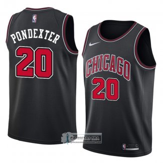 Camiseta Chicago Bulls Quincy Pondexter Statement 2018 Negro