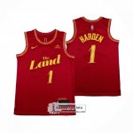 Camiseta Cleveland Cavaliers James Harden NO 1 Ciudad 2023-24 Rojo