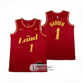 Camiseta Cleveland Cavaliers James Harden NO 1 Ciudad 2023-24 Rojo