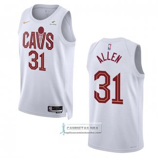 Camiseta Cleveland Cavaliers Jarrett Allen NO 31 Association 2022-23 Blanco