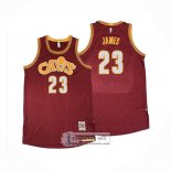 Camiseta Cleveland Cavaliers LeBron James NO 23 Mitchell & Ness 2015-16 Rojo