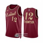 Camiseta Cleveland Cavaliers Tristan Thompson NO 12 Ciudad 2023-24 Rojo