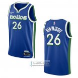 Camiseta Dallas Mavericks Spencer Dinwiddie NO 26 Ciudad 2022-23 Azul