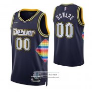 Camiseta Denver Nuggets Markus Howard NO 00 Ciudad 2021-22 Azul