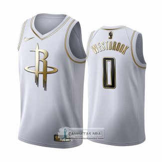 Camiseta Golden Edition Houston Rockets Russell Westbrook Blanco