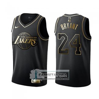 Camiseta Golden Edition Los Angeles Lakers Kobe Bryant Negro