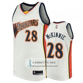 Camiseta Golden State Warriors Alfonzo Mckinnie 2009-10 Hardwood Classics Blanco